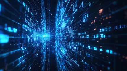 Abstract digital background with information flow