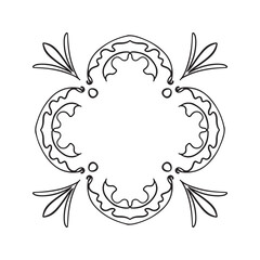 An elegant frame with flowing curves and artistic details inspired by Art Nouveau.