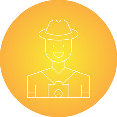 Photographer Male single vector icon illustration