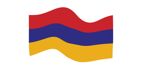 Flag of Armenia. Armenian national symbol in official colors. Template icon. Abstract vector background.
