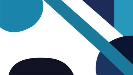 Modern Abstract Geometric Background with Blue and White Shapes.