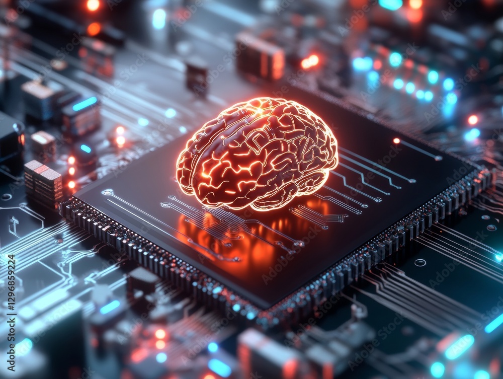 Poster exploring the intersection of artificial intelligence and human cognition technology lab digital art