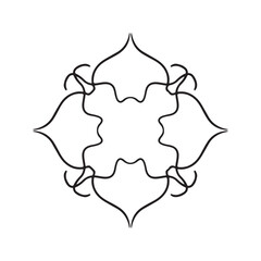 An elegant frame with flowing curves and artistic details inspired by Art Nouveau.