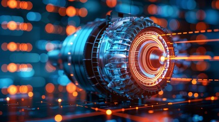 Advanced jet engine with digital interface boosts aviation safety and technological innovation