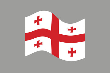 Flag of Georgia. Georgian national symbol in official colors. Template icon. Abstract vector background.