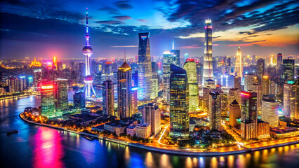 Fototapeta premium Shiny night city