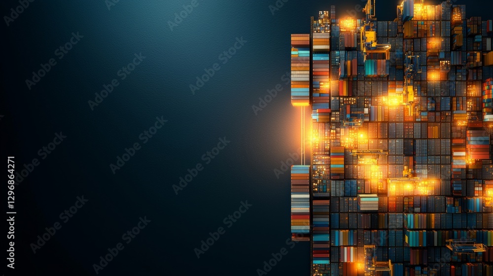 Poster dynamic digital transformation abstract visualization graphic design modern technology close-up view