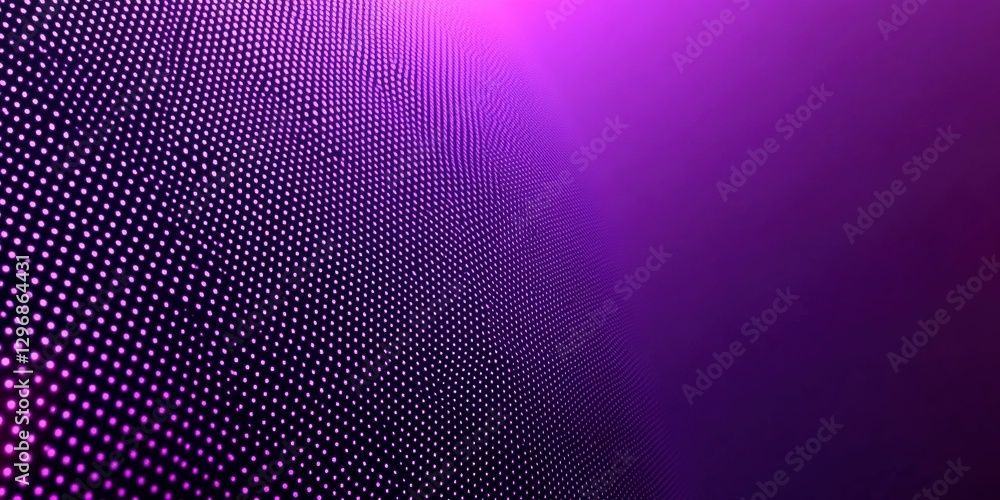 Poster vibrant abstract design featuring purple dots creating a gradient background with depth and texture 