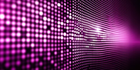 Obraz premium Vibrant pink digital display with luminous dots creating a mesmerizing pattern of light