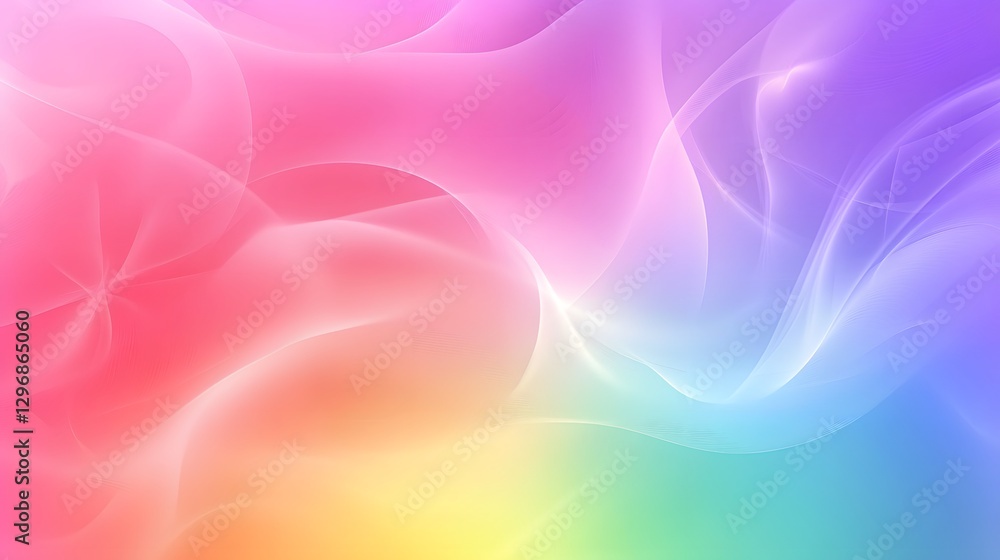Wall mural a colorful abstract image of blended soft flowing gradients