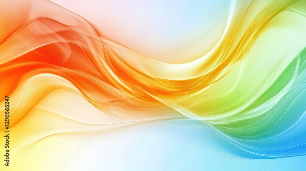 Poster abstract colorful waves background image. possible use for website design