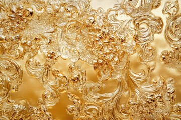 This is a detailed closeup image of a luxurious gold colored satin fabric
