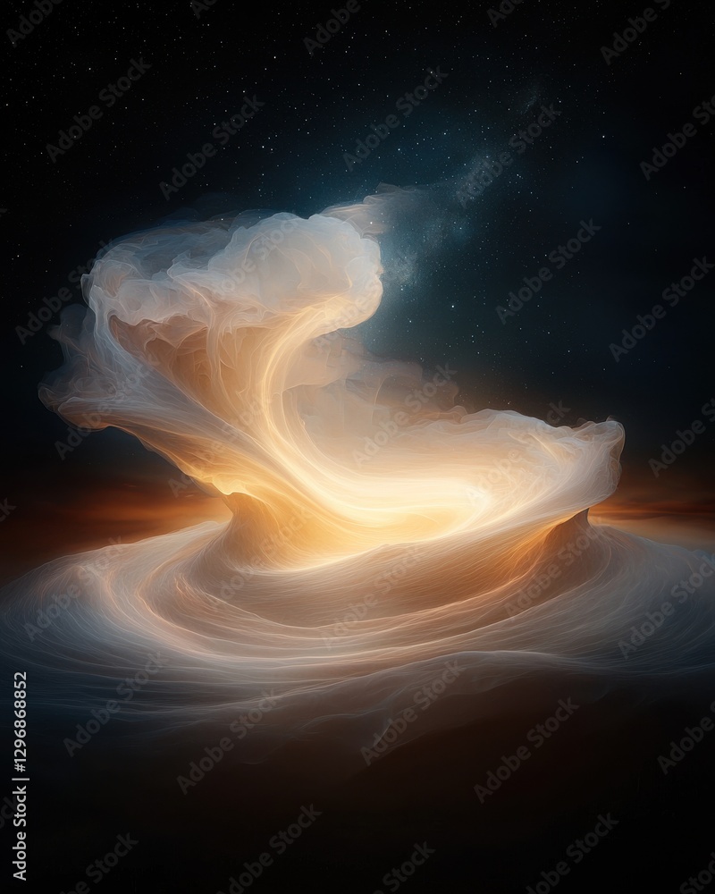 Poster galactic swirl of cosmic energy outer space abstract art celestial environment artistic viewpoint un