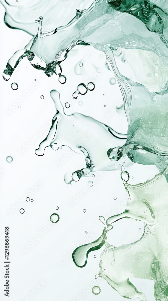 Poster dynamic water splash action studio setting abstract image clear environment close-up view fluid moti
