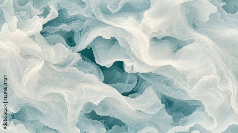 Poster fluid movement abstract art digital space visual content soft colors aesthetic view modern design co