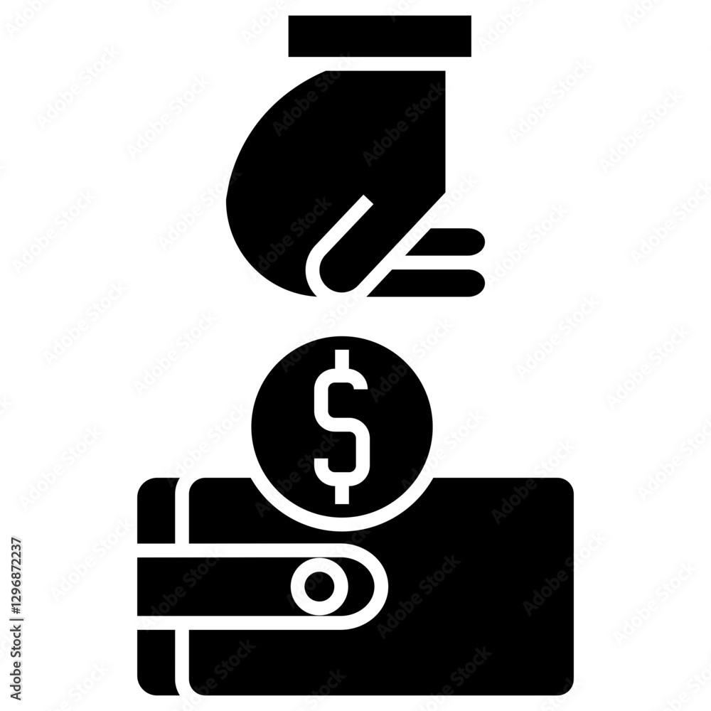 Poster saving vector icon