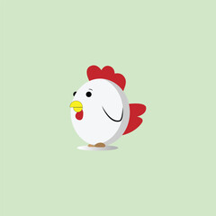 Cute chicken character vector illustration-01