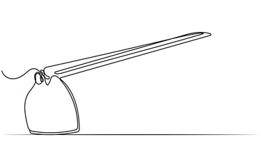 Continuous one line art Hoe tool