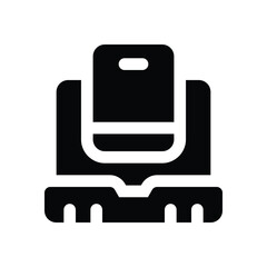 Obraz premium device glyph icon. Strong and solid vector icon for websites, mobile interfaces, presentations, and visual branding. High quality and easy to edit.