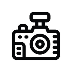 camera line icon. Clean and minimalist vector icon for websites, mobile apps, presentations, and logos. Fully scalable and customizable for any project.
