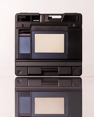 Obraz premium A Black Vintage Film Cartridge Displayed