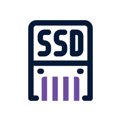 ssd dual tone icon. Sleek and modern vector icon for websites, mobile apps, marketing materials, and corporate design. Fully scalable and ready to use.