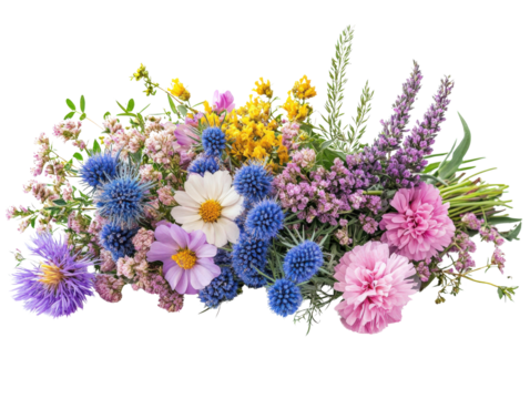 A vibrant bouquet featuring assorted flowers in full bloom.