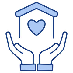 Sheltering Blue Icon