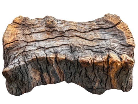 Close-up view of a weathered wooden log showcasing natural textures and patterns.