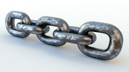 Obraz premium Metallic chain links symbolizing strength and connectivity in various sectors, enhancing security and reliability
