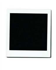 A picture frame with a black screen on a soft beige background