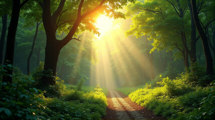 morning in the forest