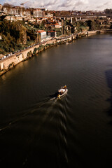 Porto, Portugal &ndash; Scenic Douro River View with Historic Architecture and Boats

