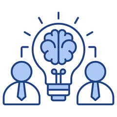 Brainstorming Blue Icon