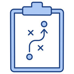 Strategic Planning Blue Icon