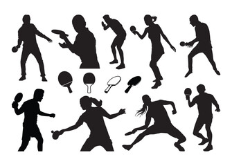 Ping Pong Player vector, Ping Pong Player clipart, Ping Pong Player silhouette.