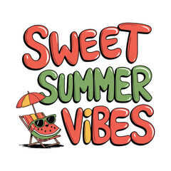 Sweet Summer Text White Tshirt