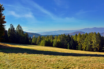 Autumn view in Beskidy mountains, Poland