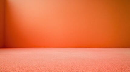 Vibrant orange interior highlighting bold color and minimalist d