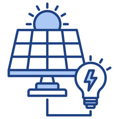 Photovoltaic Blue Icon