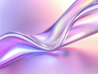 A pastel holographic glow forming a subtle iridescent wave, merging into a smooth and modern minimalist composition