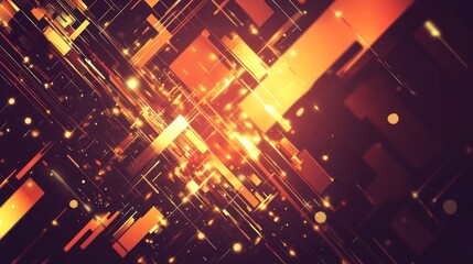 Obraz premium Abstract geometric design, glowing shapes