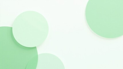 Abstract Pastel Green Circles on White Background A Simple, Elegant Design for Minimalist Projects