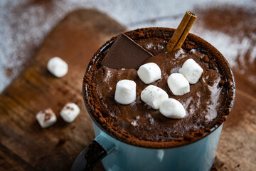 Cozy Winter Hot Chocolate with Marshmallows and Cinnamon