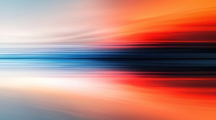 Obraz premium Blurred reflections on a smooth water surface, forming a tranquil and abstract minimalist composition