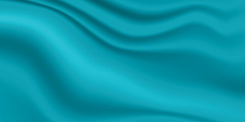 Silk blue background. Abstract vector pattern with copy space. Liquid wave texture, smooth drapery wallpaper. Wedding fabric, satin. Wavy design for banner, card, postcard, backdrop.