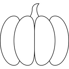 Pumpkin single vector icon illustration