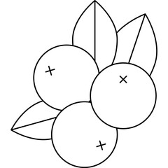 Blueberry single vector icon illustration