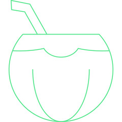 Coconut single vector icon illustration