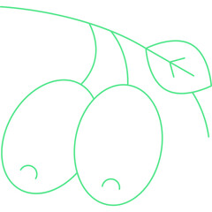 Olives single vector icon illustration